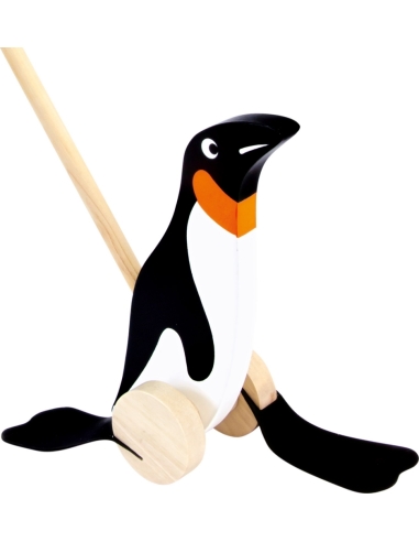 Wooden Pusher Bino Penguin