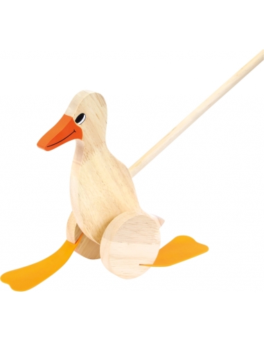 Wooden Pusher Bino Duck