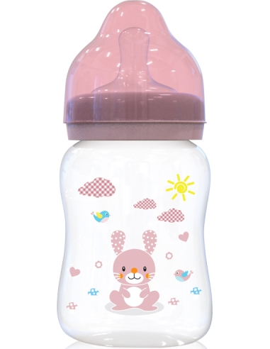 Maitinimo buteliukas Baby Care, 250ml, rožinis