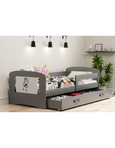 Bed For Children FILIP BALLERINA - Grafit, Single, 160x80cm