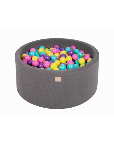 Round Ball Pit MeowBaby, 90x40cm, 300 Balls, Dark Grey MEO098