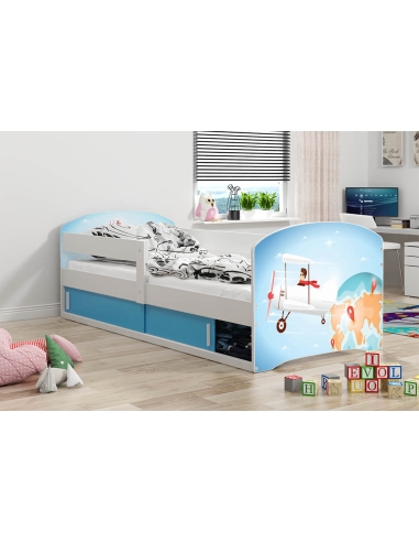 Bed For Children LUKAS 1 FLIGHT - White, Single, 160x80cm