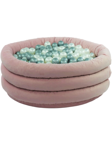 Kamuoliukų baseinas Misioo Comfort+ - rožinis, apvalus, be kamuoliukų