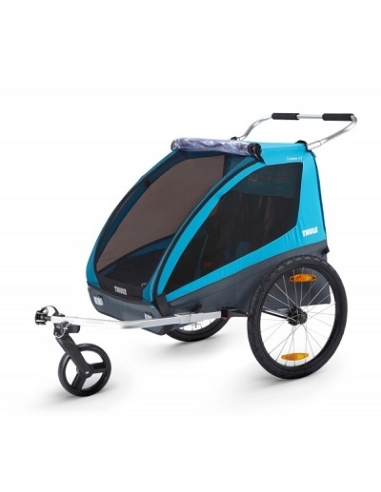 Dviračio priekaba, vežimėlis vaikui Thule Coaster XT, dvivietis, mėlynas