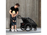 Multi-Sport dviračio priekaba, vežimėlis vaikui Thule Chariot Sport Midnight Black on Black, vienvietis