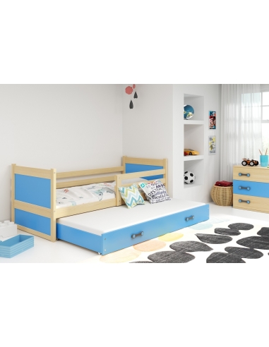 Vaikiška lova RICO - pušis-mėlyna, dvivietė