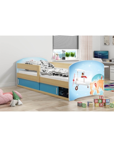 Bed For Children LUKAS 1 FLIGHT - Pine, Single, 160x80cm
