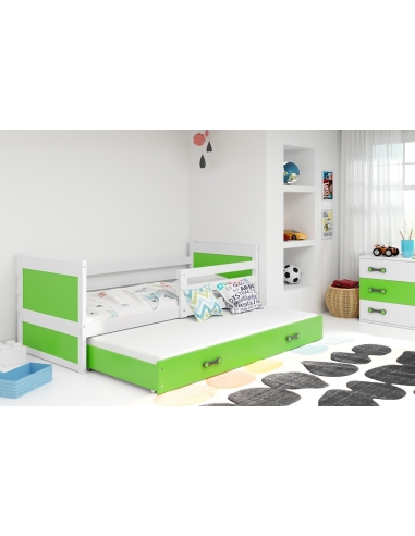 Vaikiška lova RICO - balta-žalia, dvivietė