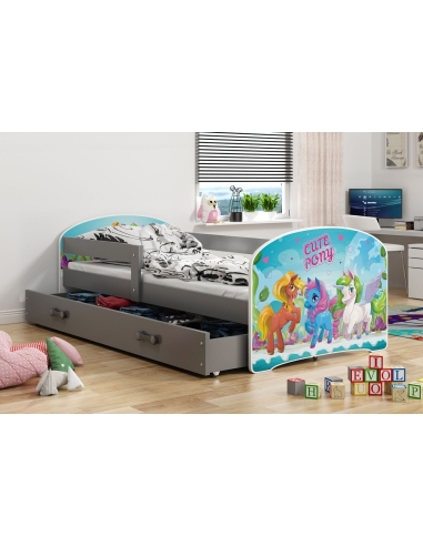 Bed for Children LUKAS PONY - Grafit, Single, 160x80cm