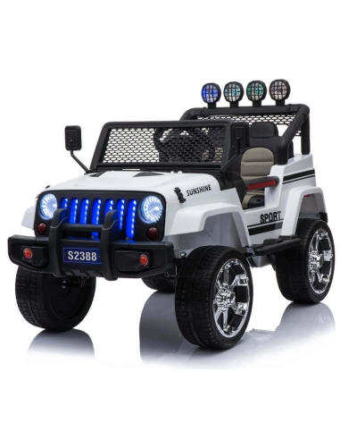 Elektrinė mašinėlė vaikams Jeep Raptor 4x4, balta