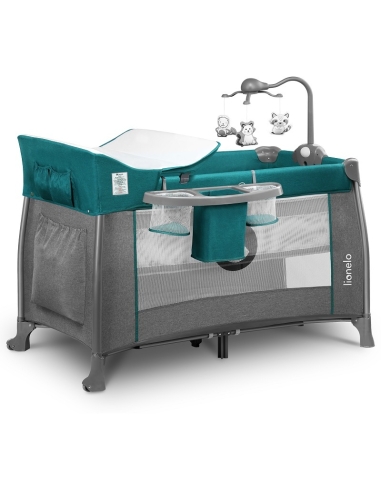Baby Bed Lionelo Thomi Green Turquoise