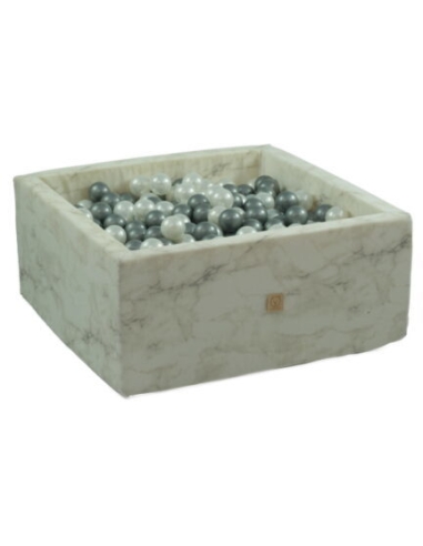 Ball Pool Misioo Velvet Soft - White Marble, Square, without Balls