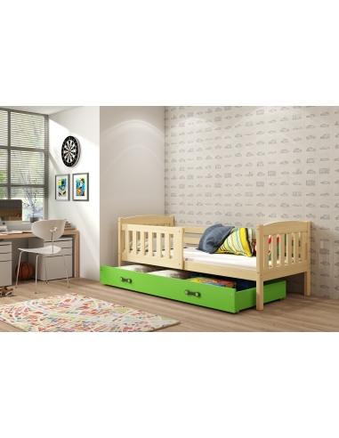 Vaikiška lova KUBUS - pušis-žalia, viengulė