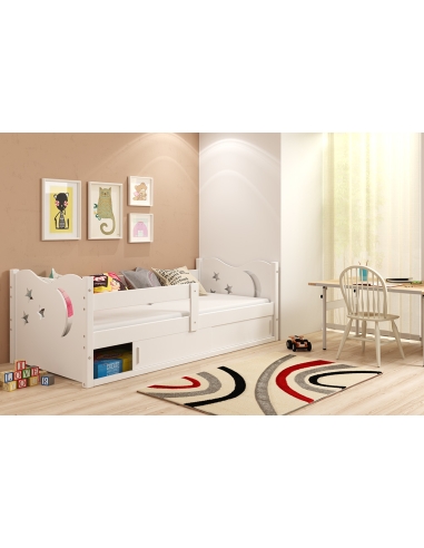 Bed For Children MYKOLAS - White, Single, 160x80cm