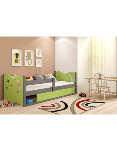 Bed For Children MYKOLAS - Grafit-Green, 160x80cm