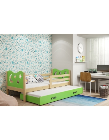 Vaikiška lova MIKO - pušis-žalia, dvivietė