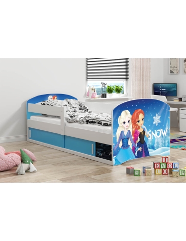 Bed For Children LUKAS 1 SNOW - White, Single, 160x80cm