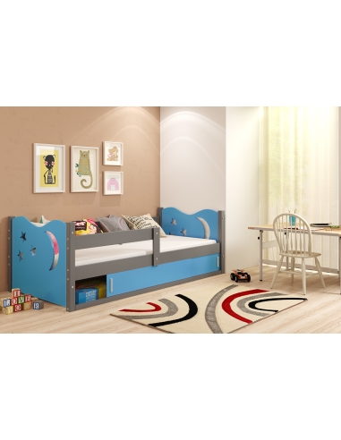 Bed For Children MYKOLAS - Grafit, Blue, 160x80cm