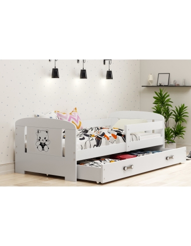 Bed For Children FILIP CAT - White, Single