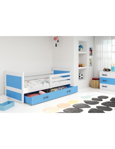 Vaikiška lova RICO - balta-mėlyna, viengulė