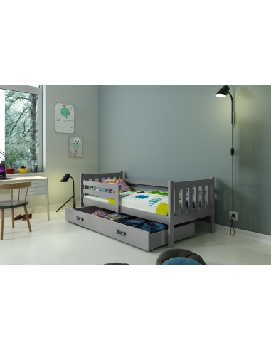 Bed For Children CARINO - Grafit, Single, 190x80cm