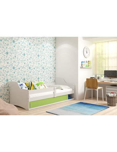 Bed For Childrens SOFIX 1 - White-Green, Single, 160x80cm