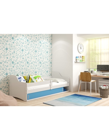 Vaikiška lova SOFIX 1 - balta-mėlyna, viengulė, 160x80cm
