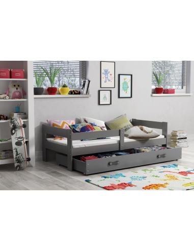 Bed For Children HUGO - Grafit, Single, 160x80cm