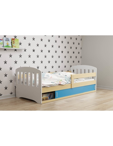 Bed For Children CLASSIC 1 - Pine-Blue, Single, 160x80cm