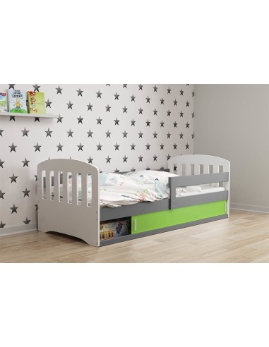 Bed For Children CLASSIC 1 - Grafit-Green, Single, 160x80cm