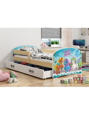 Bed for Children LUKAS PONY - Pine, Single, 160x80cm