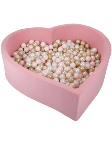 Kamuoliukų baseinas Misioo Heart - rožinis, be kamuoliukų