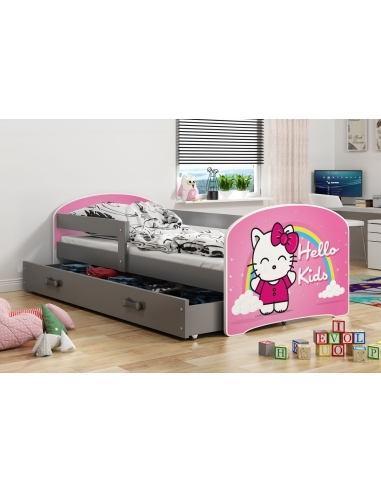 Bed for Children LUKAS HELLO KIDS - Grafit, Single, 160x80cm