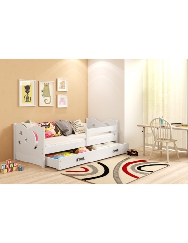 Bed for Children MYKOLAS - White, Single, 160x80cm