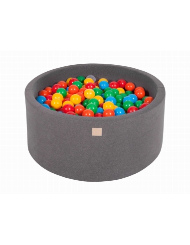 Round Ball Pit MeowBaby, 90x40cm, 300 Balls, Dark Grey MEO138