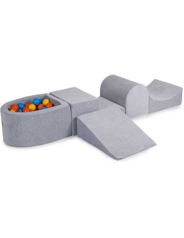 Play Module with Ball Pit MeowBaby, 100 Balls, Light Gray KR0018