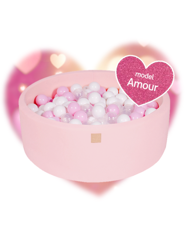 Round Ball Pit MeowBaby Amour, 90x40cm, 250 Balls