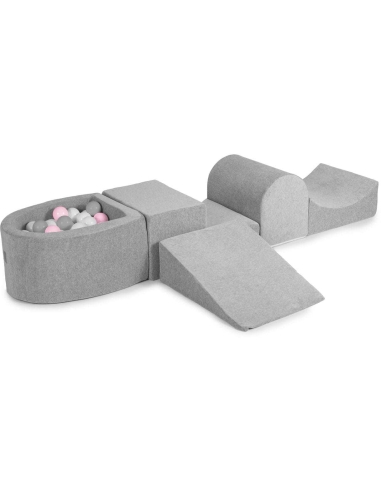 Play Module with Ball Pit MeowBaby, 100 Balls, Light Gray KR0027
