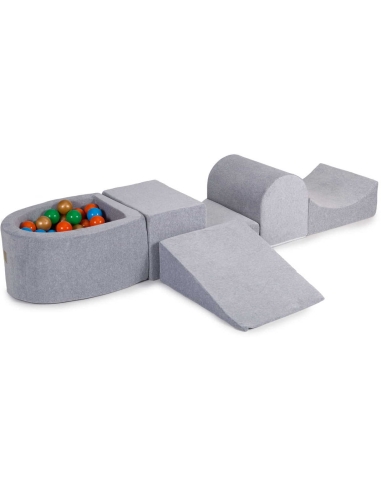 Play Module with Ball Pit MeowBaby, 100 Balls, Light Gray KR0032