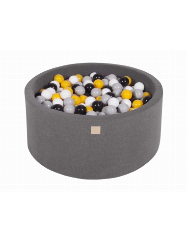 Round Ball Pit MeowBaby, 90x40cm, 300 Balls, Dark Grey MEO121