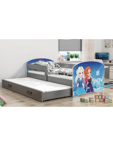 Bed For Children LUKAS SNOW - Grafit, Double, 160x80cm