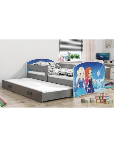 Bed For Children LUKAS JUNGLE - Grafit, Double, 160x80cm