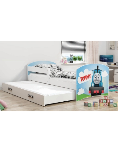 Vaikiška lova LUKAS TOMMY - balta, dvivietė, 160x80cm