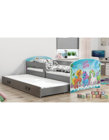 Bed For Children LUKAS PONY - Grafit, Double, 160x80cm