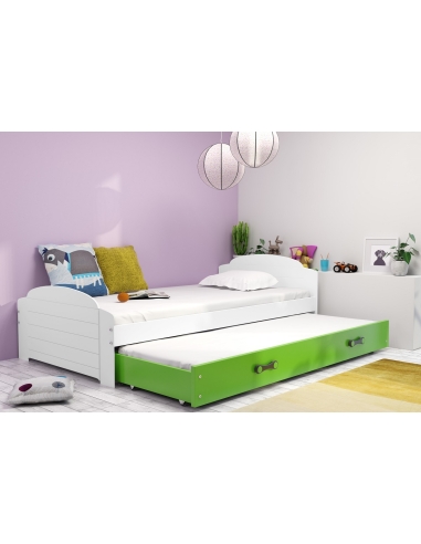 Bed For Children LILI - White-Green, Double