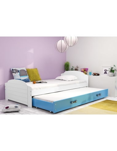 Bed For Children LILI - White-Blue, Double