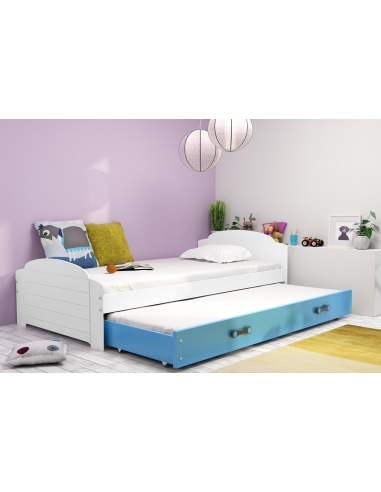 Vaikiška lova LILI - balta-mėlyna, dvivietė