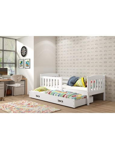 Vaikiška lova KUBUS - balta, dvivietė, 190x80cm