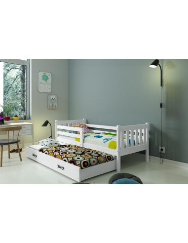Vaikiška lova CARINO - balta, dvivietė, 190x80cm