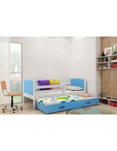 Vaikiška lova TAMI - balta-mėlyna, dvivietė